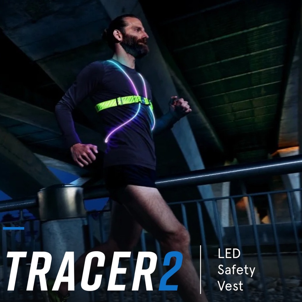Noxgear Tracer2 Light up Reflective Safety Vest, Rechargeable LED, Size Small
